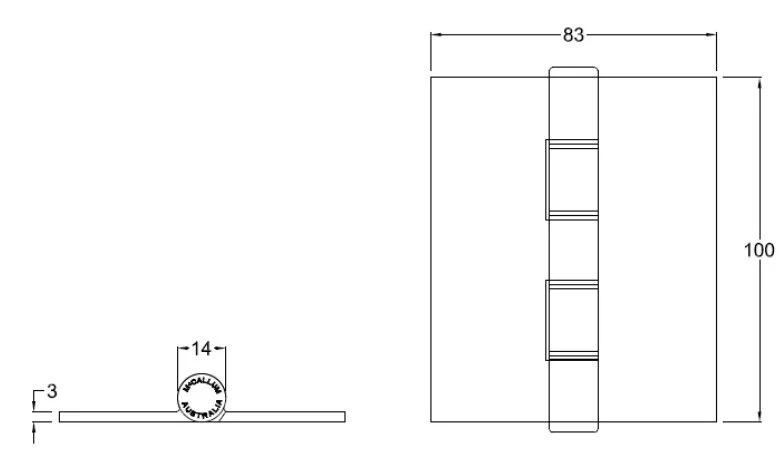 **10 Pack** McCallum Aluminium Concealed Fix Hinge Satin A142 AB45 - Image 2