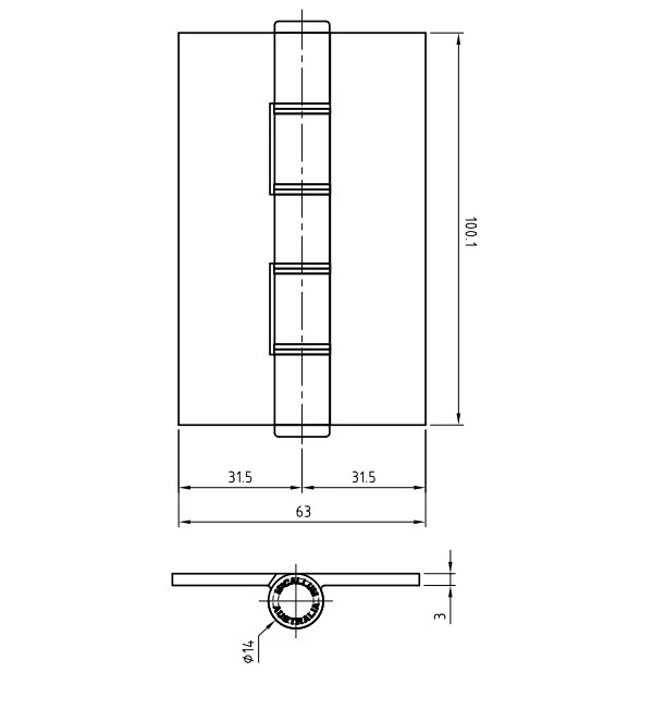 **10 Pack** McCallum Aluminum Concealed Butt Hinge Satin A141 AB4532 - Image 2