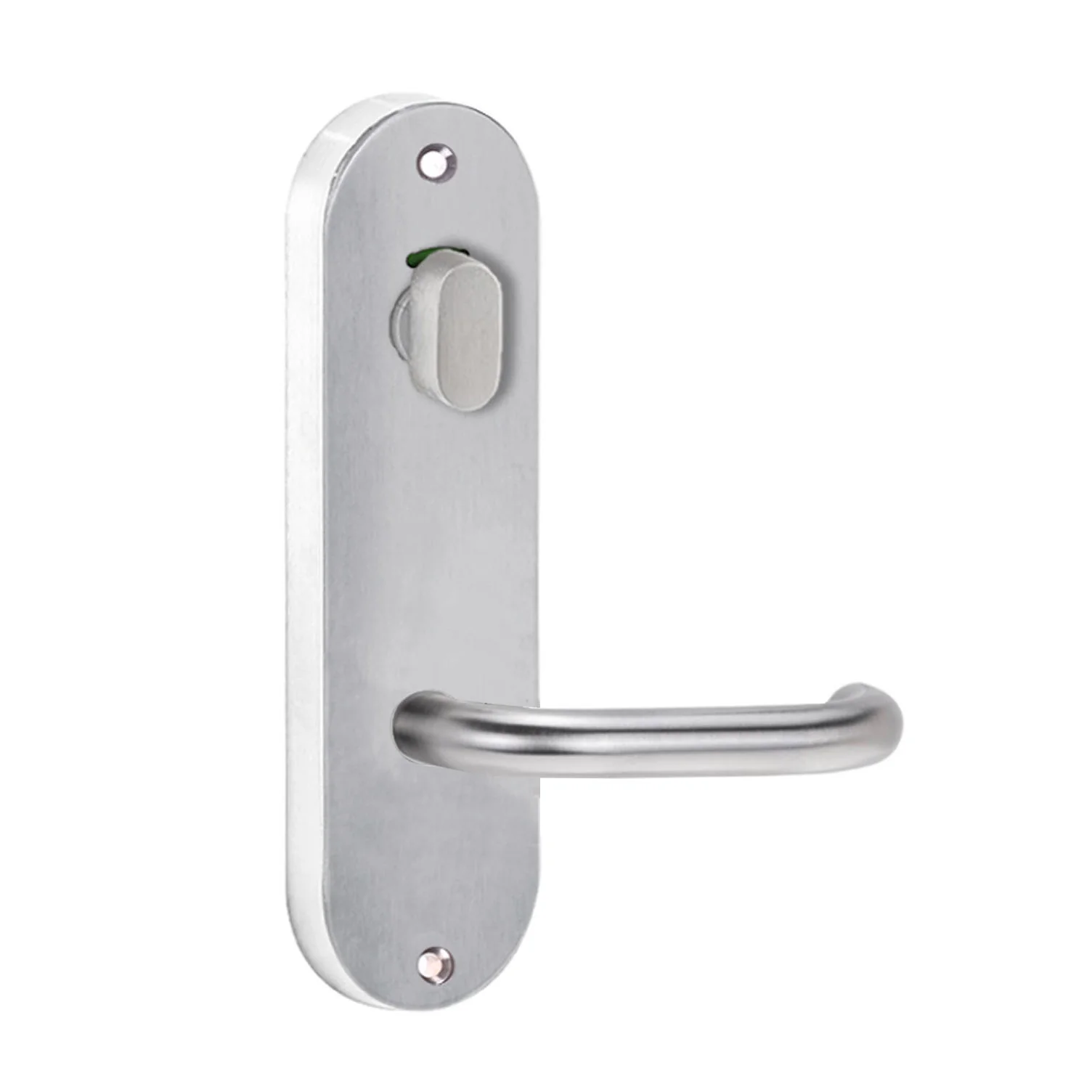 Lockwood 2916 Round End Plate with Privacy Indicator Turn & 70 Lever Satin Chrome 2916/70SC