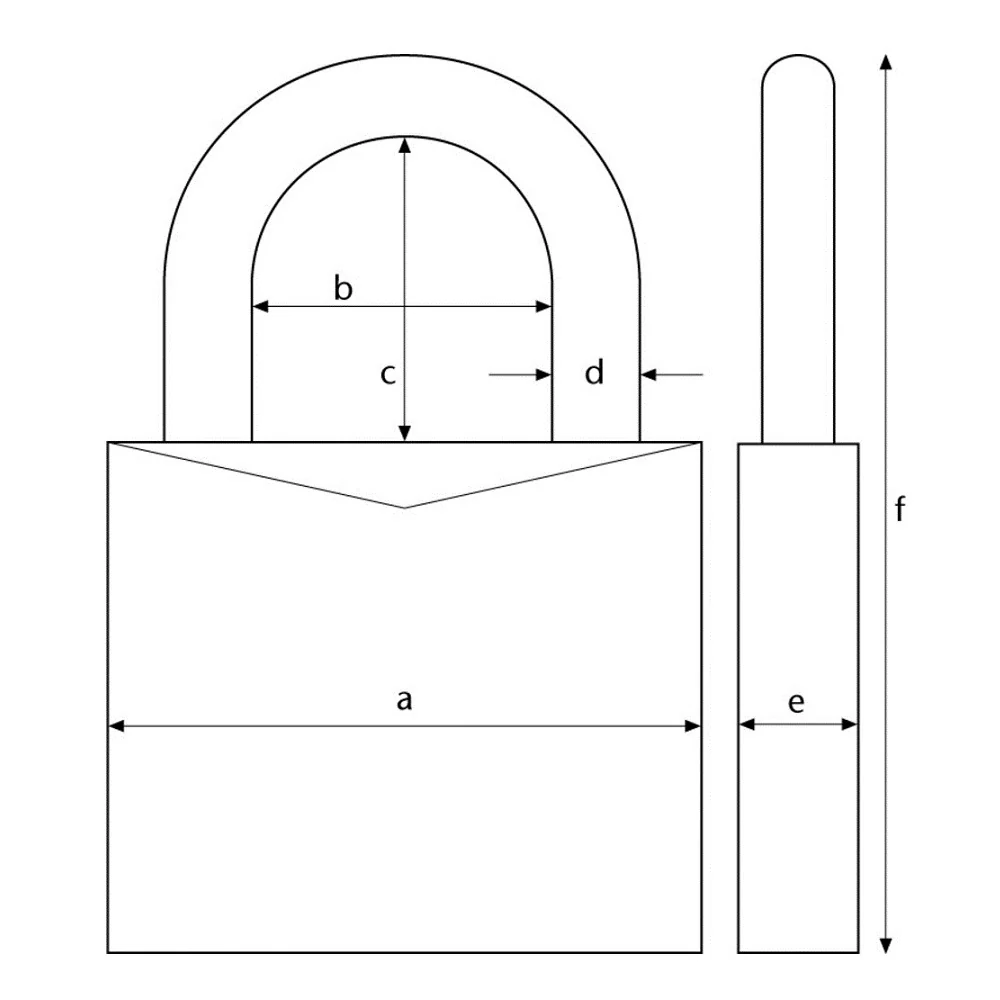 ABUS 70/45 Weatherproof Padlock Outdoor Marine Grade Black Keyed To Differ 7045C - Image 3