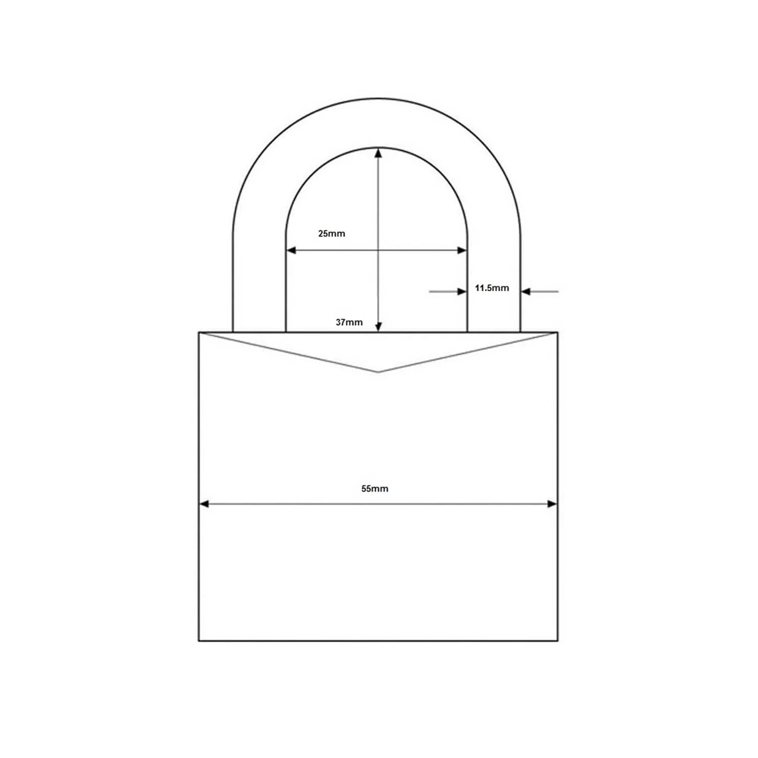 ABUS 83CS/55 Security Padlock Closed Shackle Keyed To Differ 83CS55NKD - Image 3