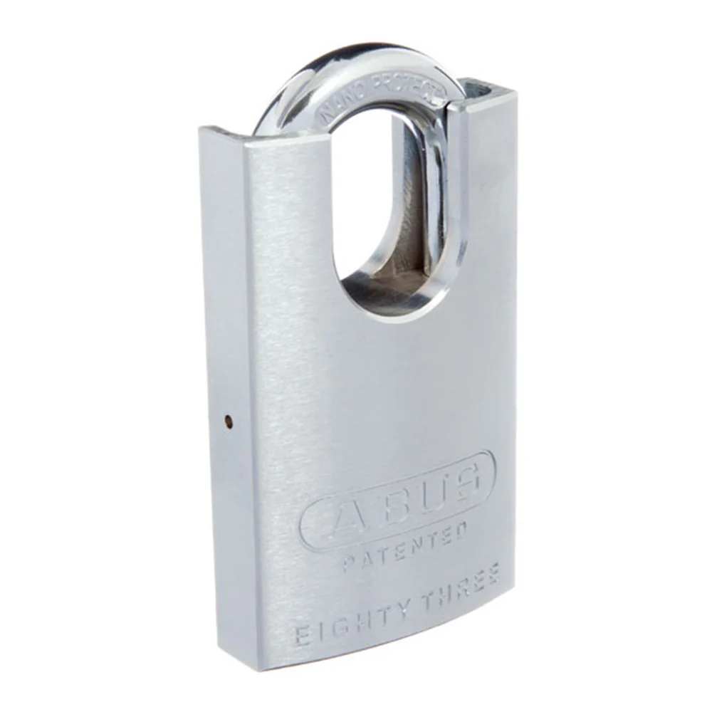 Abus Heavy Duty Security Padlock Shackle Protector Nickel Brass Keyed to Differ 83CS/50NKD - Image 2