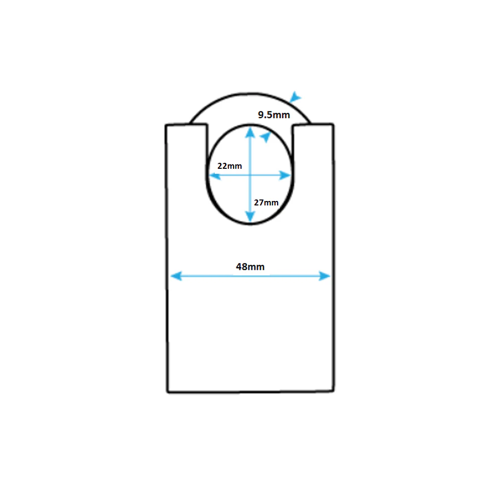 Abus Heavy Duty Security Padlock Shackle Protector Nickel Brass Keyed to Differ 83CS/50NKD - Image 3