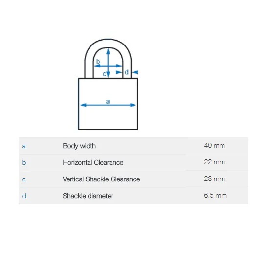Abus Security Padlock Keyed Alike 40mm Brass Body Twin Pack 6540TWINSC - Image 2