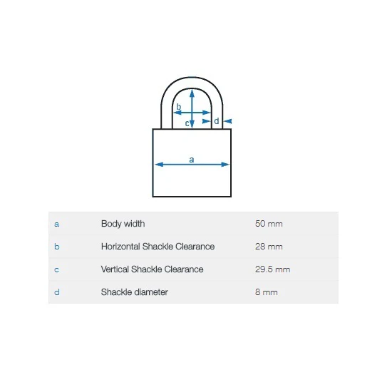 Abus Security Padlock Keyed Alike KA6504 50mm Brass Body 6550KA14 - Image 2
