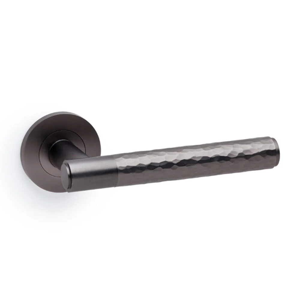 Alexander and Wilks Hammered Spitfire Lever on Round Rose - Available in Various Finishes - Image 3
