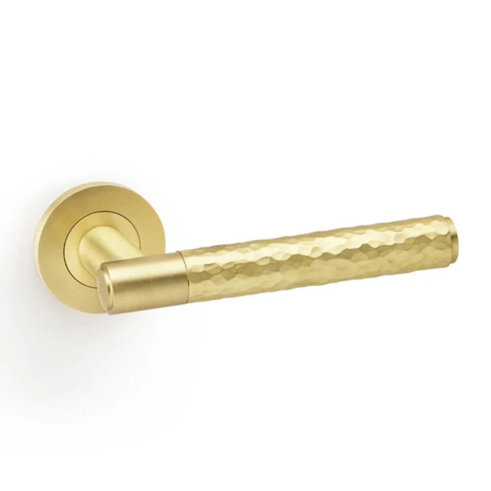 Alexander and Wilks Hammered Spitfire Lever on Round Rose - Available in Various Finishes - Image 4
