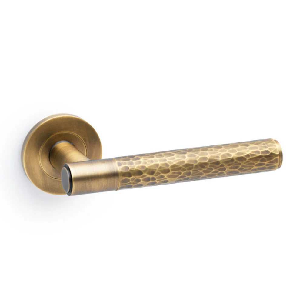 Alexander and Wilks Hammered Spitfire Lever on Round Rose - Available in Various Finishes - Image 6