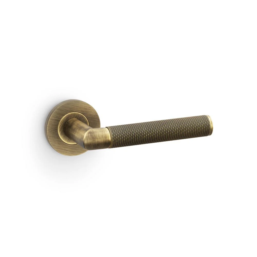 Alexander and Wilks Knurled Harrier Lever on Round Rose 50mm - Available in Various Finishes - Image 2