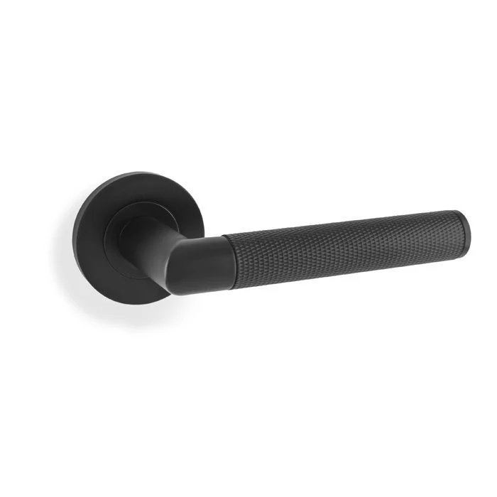 Alexander and Wilks Knurled Harrier Lever on Round Rose 50mm - Available in Various Finishes - Image 3