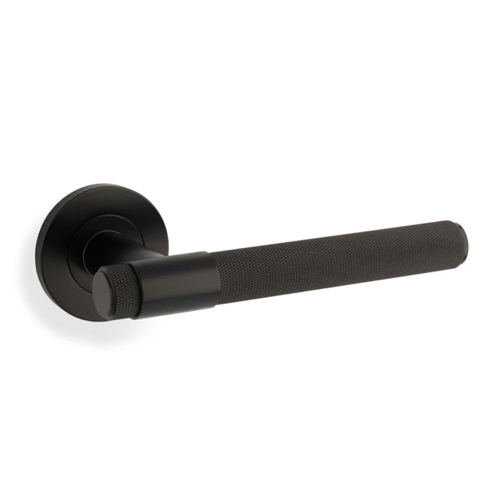 Alexander and Wilks Knurled Kingston Lever on Round Rose - Available in Various Finishes - Image 3
