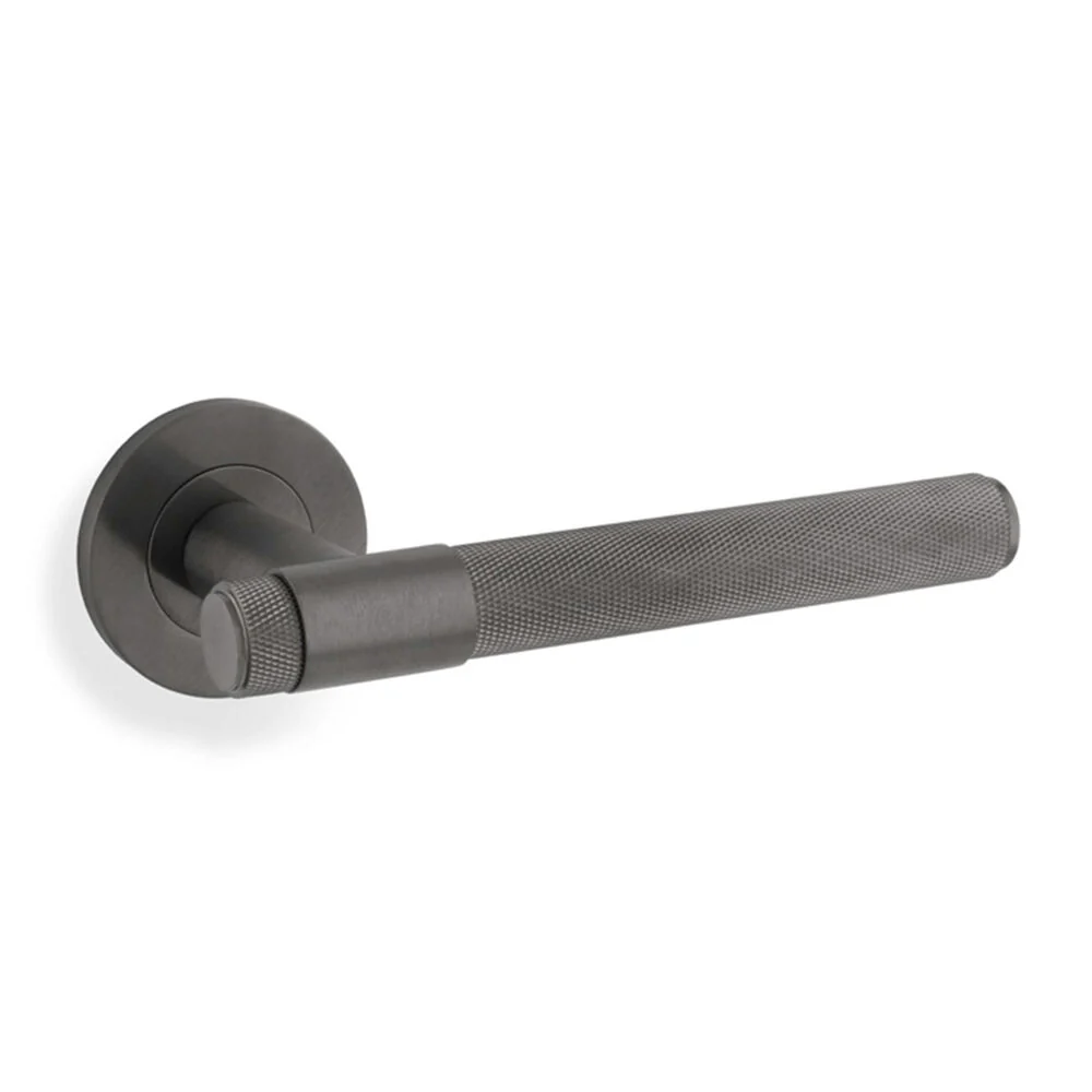 Alexander and Wilks Knurled Kingston Lever on Round Rose - Available in Various Finishes - Image 4