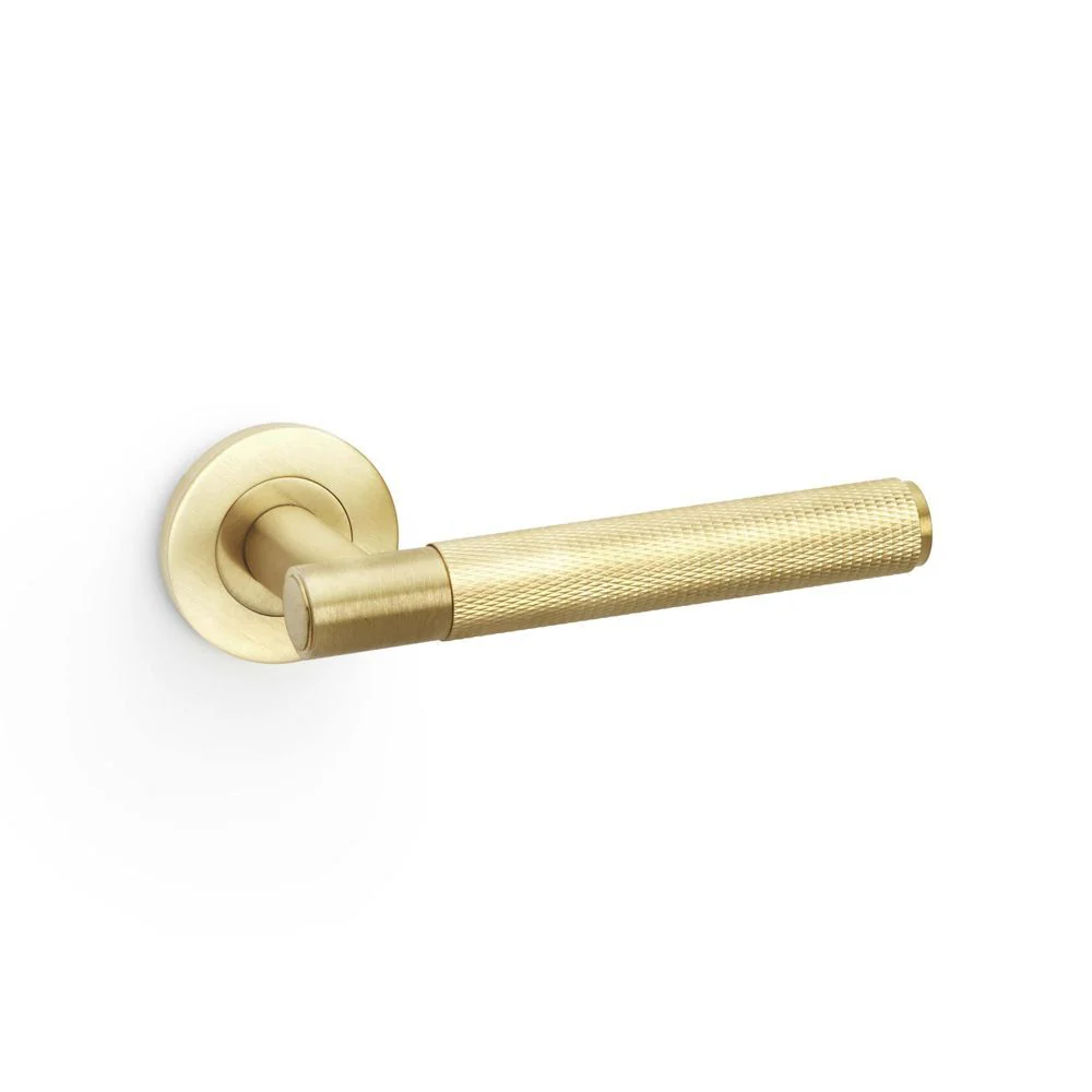 Alexander and Wilks Knurled Spitfire Door Lever on Round Rose - Available in Various Finishes - Image 7