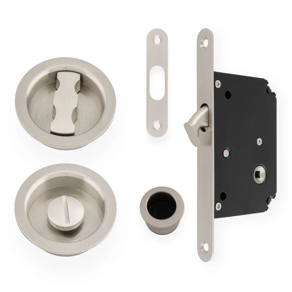 Alexander and Wilks Sliding Door Lock Set - Radius - Available in Various Finishes - Image 3
