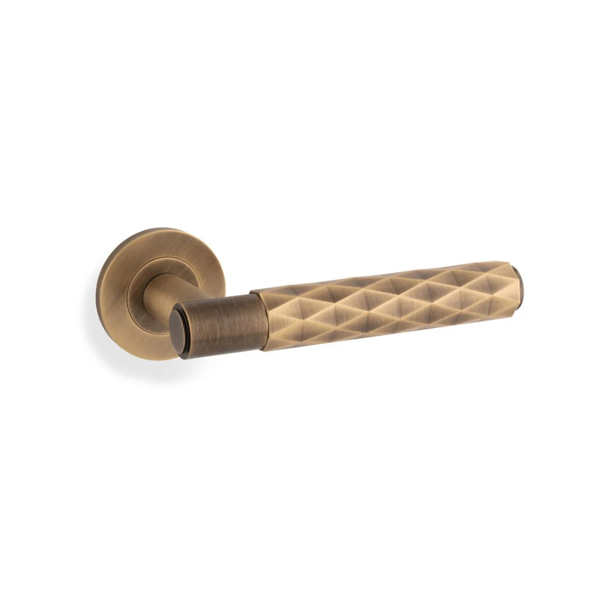 Alexander and Wilks Spitfire Diamond Cut Lever on Round Rose - Available in Various Finishes - Image 2
