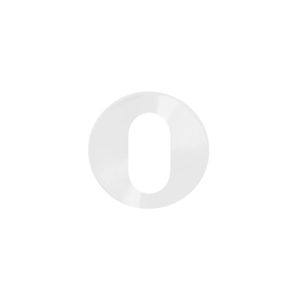 Asec Round Oval Escutcheon Concealed Fix 52mm White AS4516