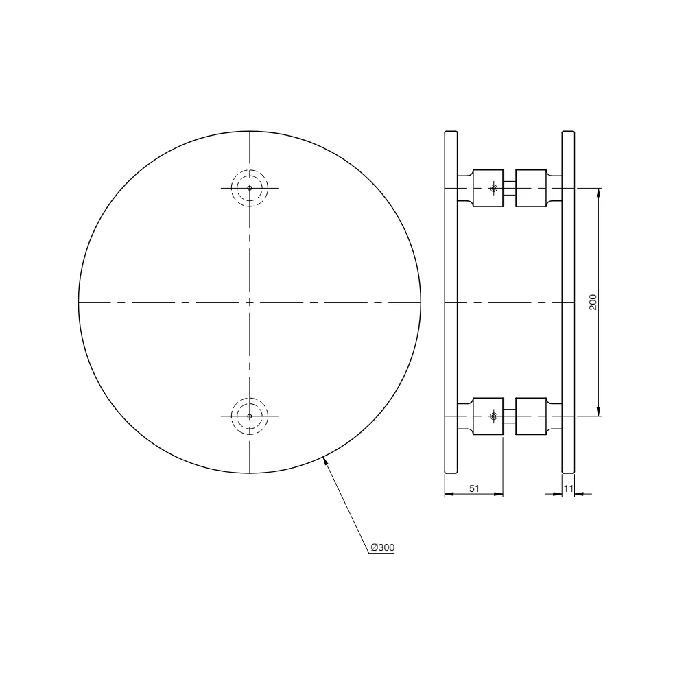 Austyle Circular Entrance Door Pull Handle 300mm - Available in Various Finishes - Image 3