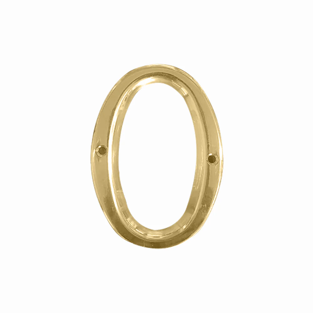 Austyle Classic Numerals House Number 0-9 PVD Polished Brass 100mm - Available in Various Numbers - Image 2