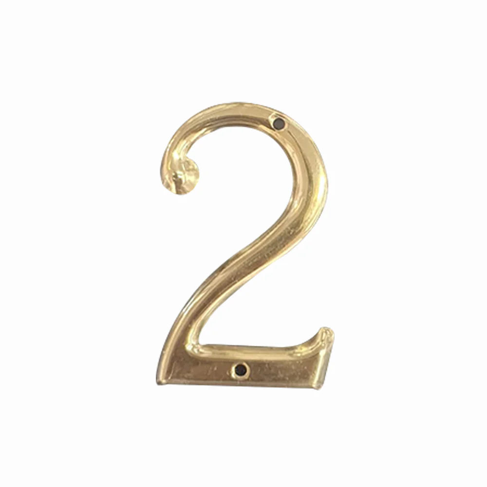 Austyle Classic Numerals House Number 0-9 PVD Polished Brass 100mm - Available in Various Numbers - Image 4