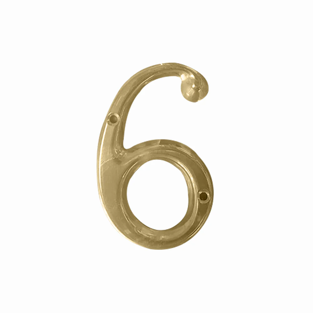Austyle Classic Numerals House Number 0-9 PVD Polished Brass 100mm - Available in Various Numbers - Image 8