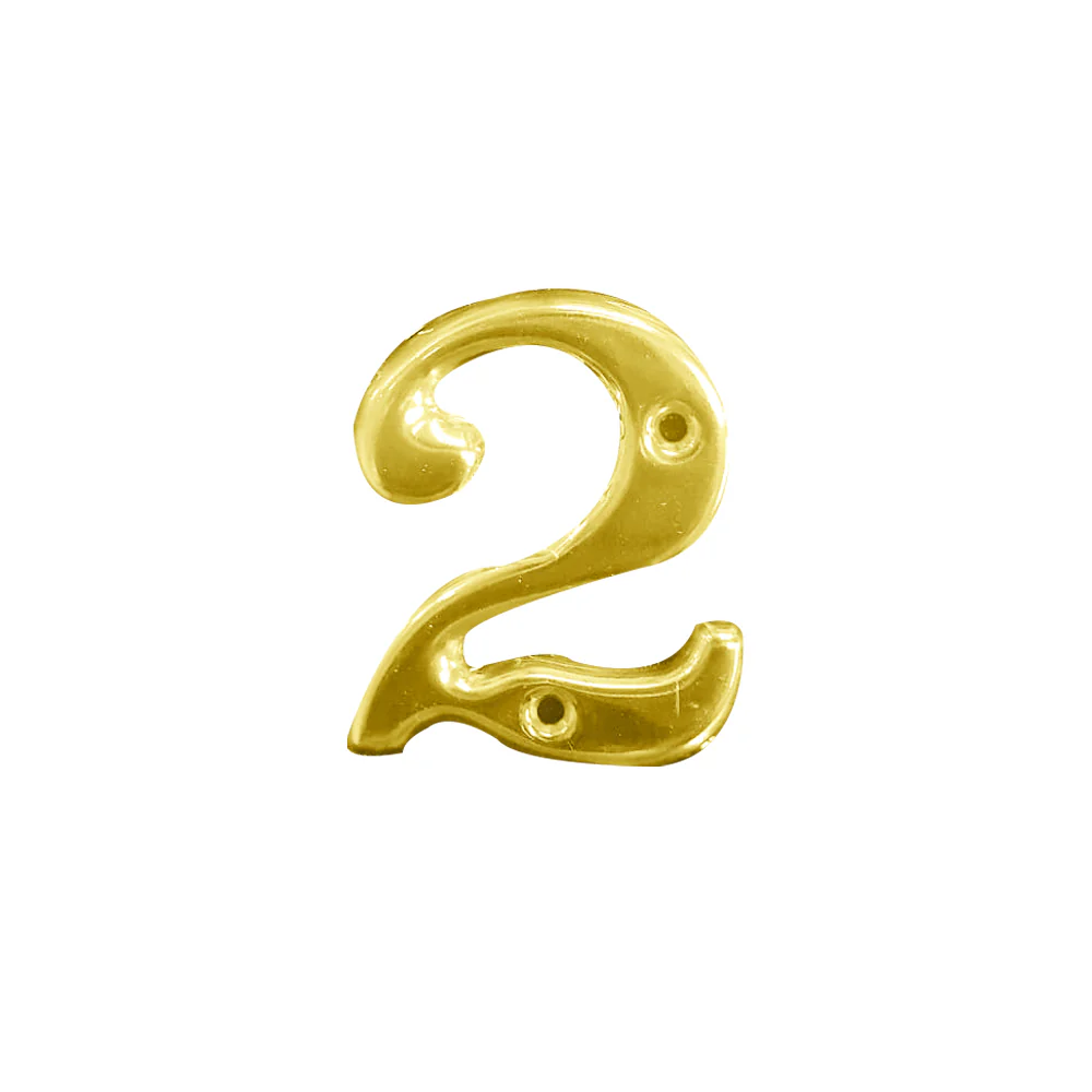 Austyle Contemporary Numeral Number 0-9 Polished Brass - Available in Various Number and Sizes - Image 13