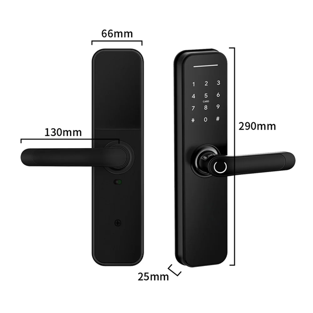 Austyle Digital Door Lever Handle Latch Set Matt Black 59405 - Image 4