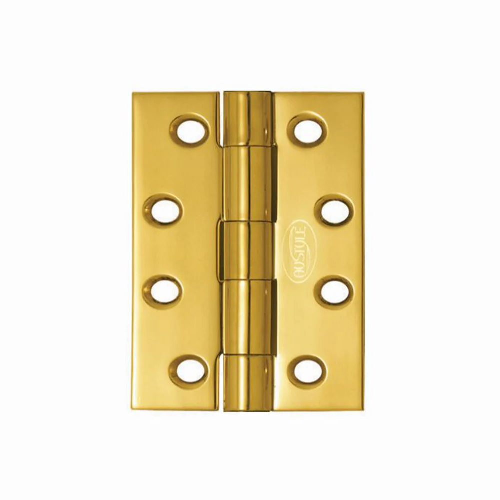 Austyle Door Hinge Fixed Pin Polished Brass - Available in Various Sizes - Image 2