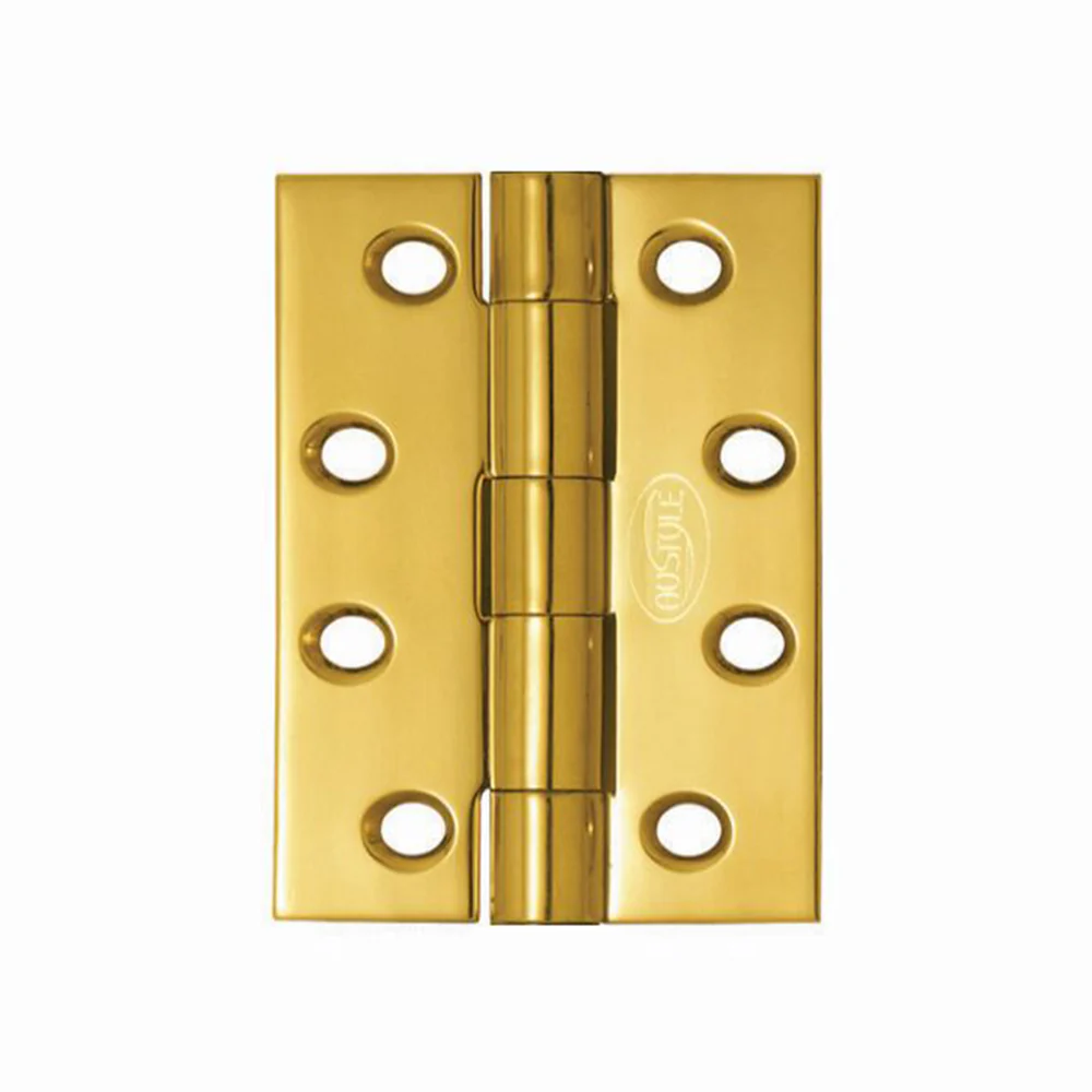 Austyle Door Hinge Fixed Pin Polished Brass - Available in Various Sizes - Image 4
