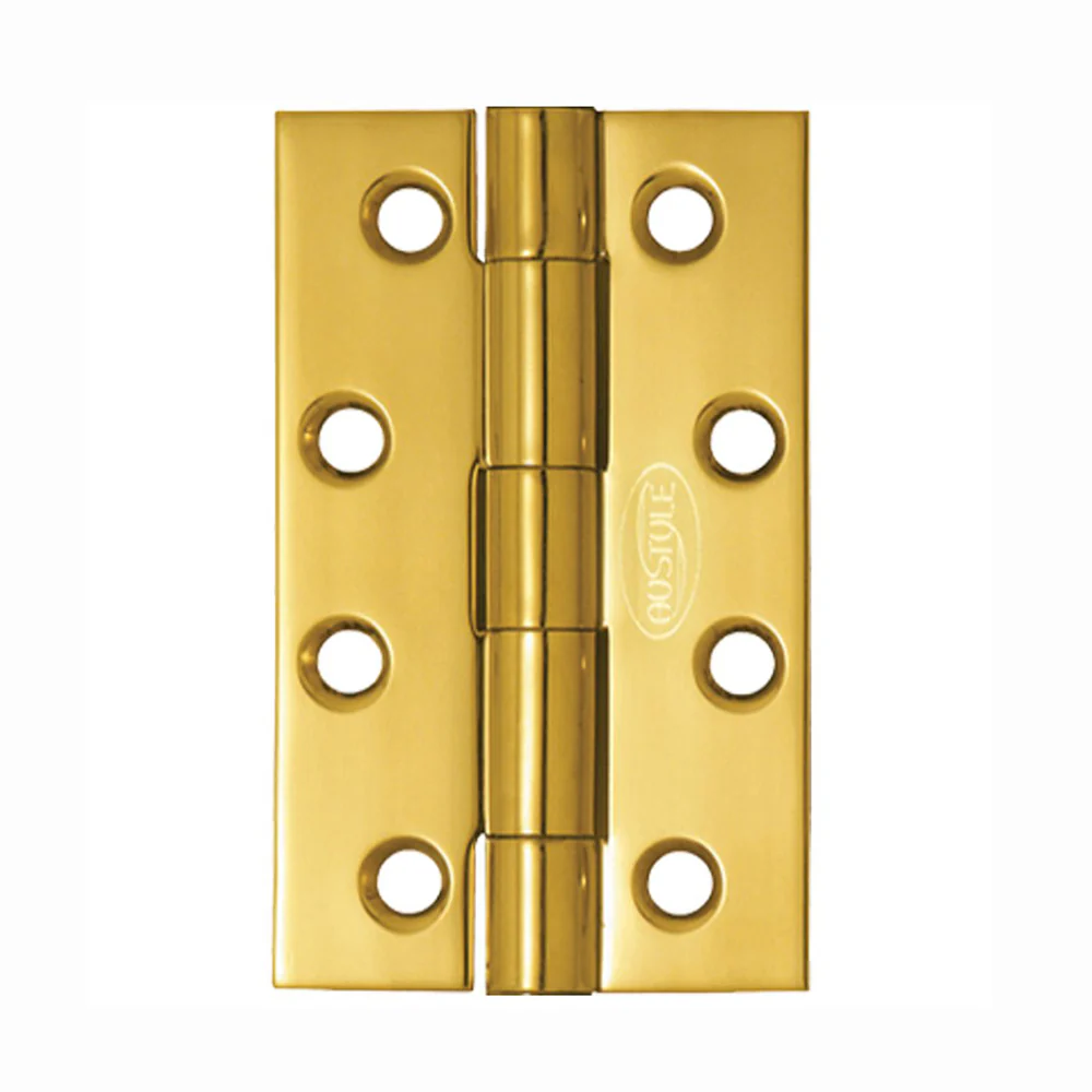 Austyle Door Hinge Fixed Pin Polished Brass - Available in Various Sizes - Image 7