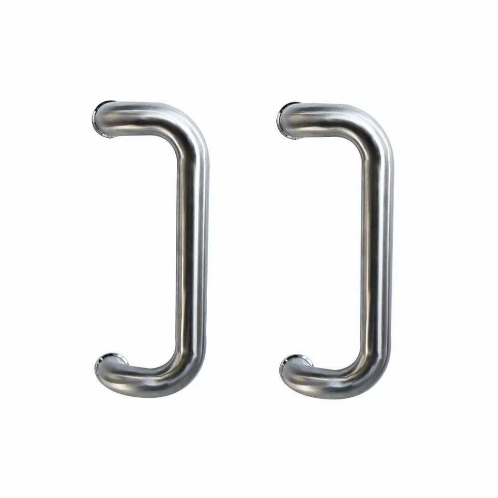 Austyle Entrance Offset D Tube Door Pull Handle Pair Satin Stainless Steel - Image 2
