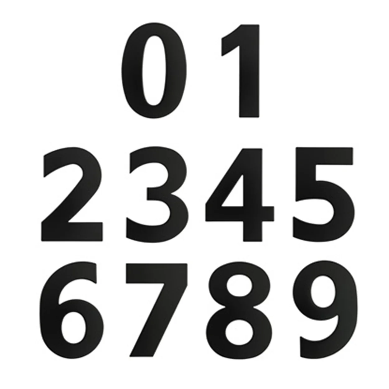 Austyle Numeral Concealed Fix 150mm Matt Black - Available in Various Numbers