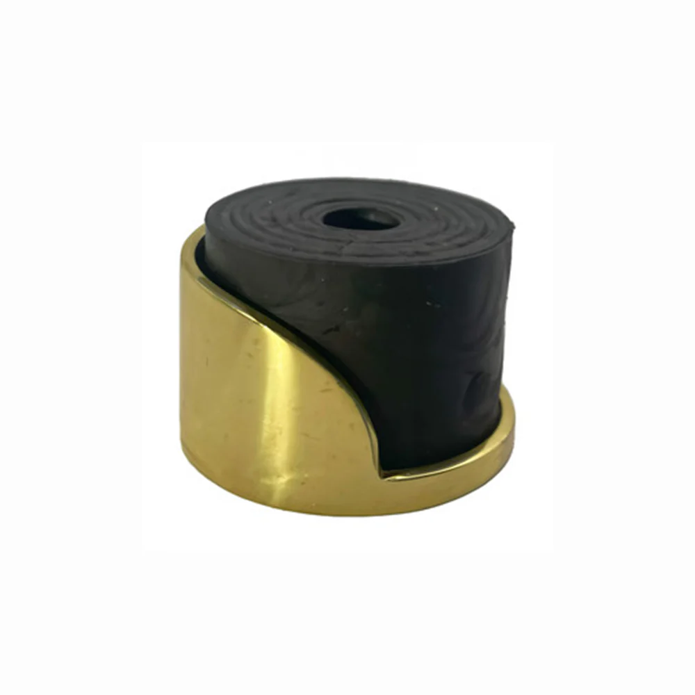 Austyle Round Door Stop Floor Or Wall Mount 42mm - Available in Polished Brass and Chrome Plate - Image 2
