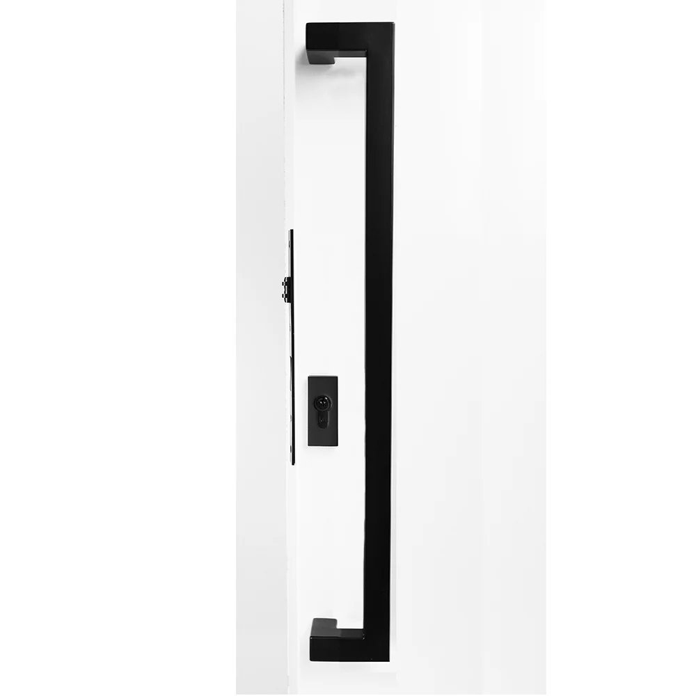 Austyle Square Offset Entrance Door Pull Handle 625mm Matt Black 53840 - Image 2