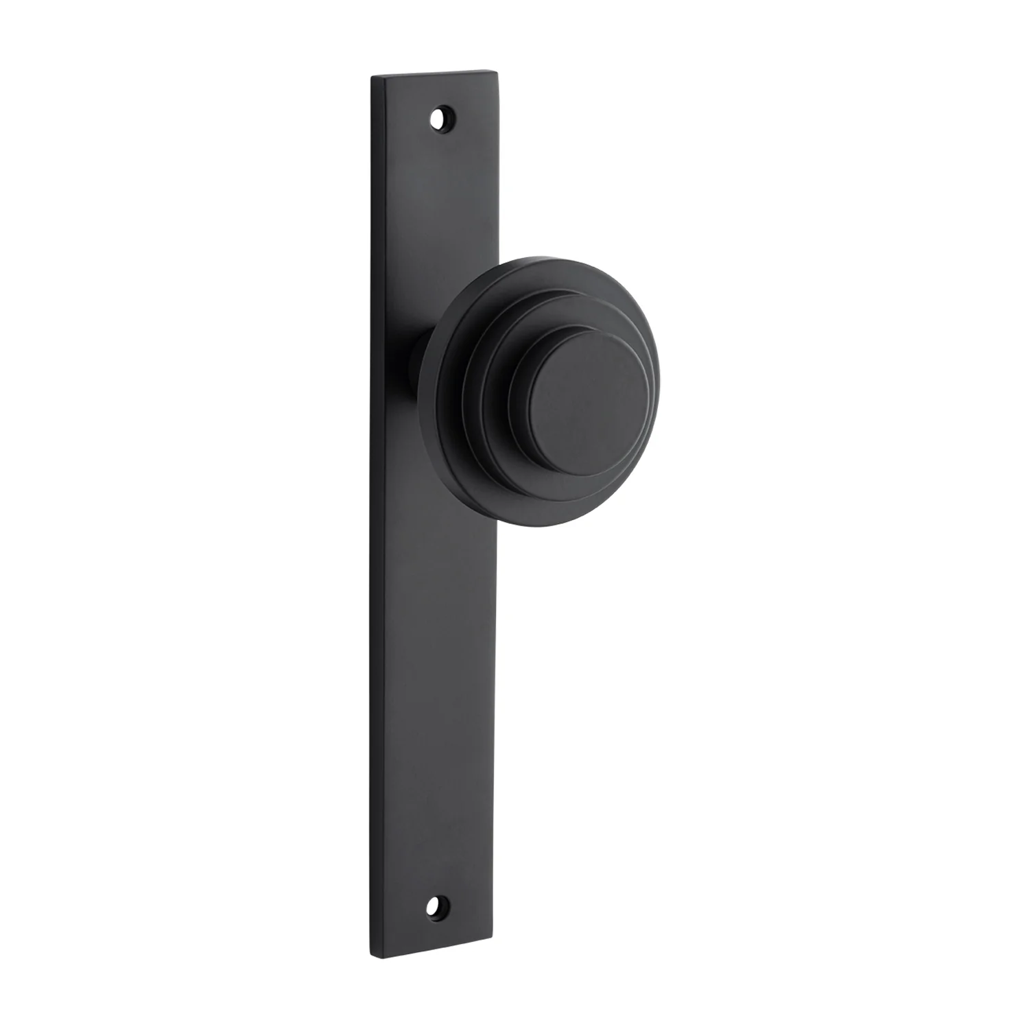 Bankston Sans Arc Zzzigurat Door Knob on Rectangular Backplate - Image 5