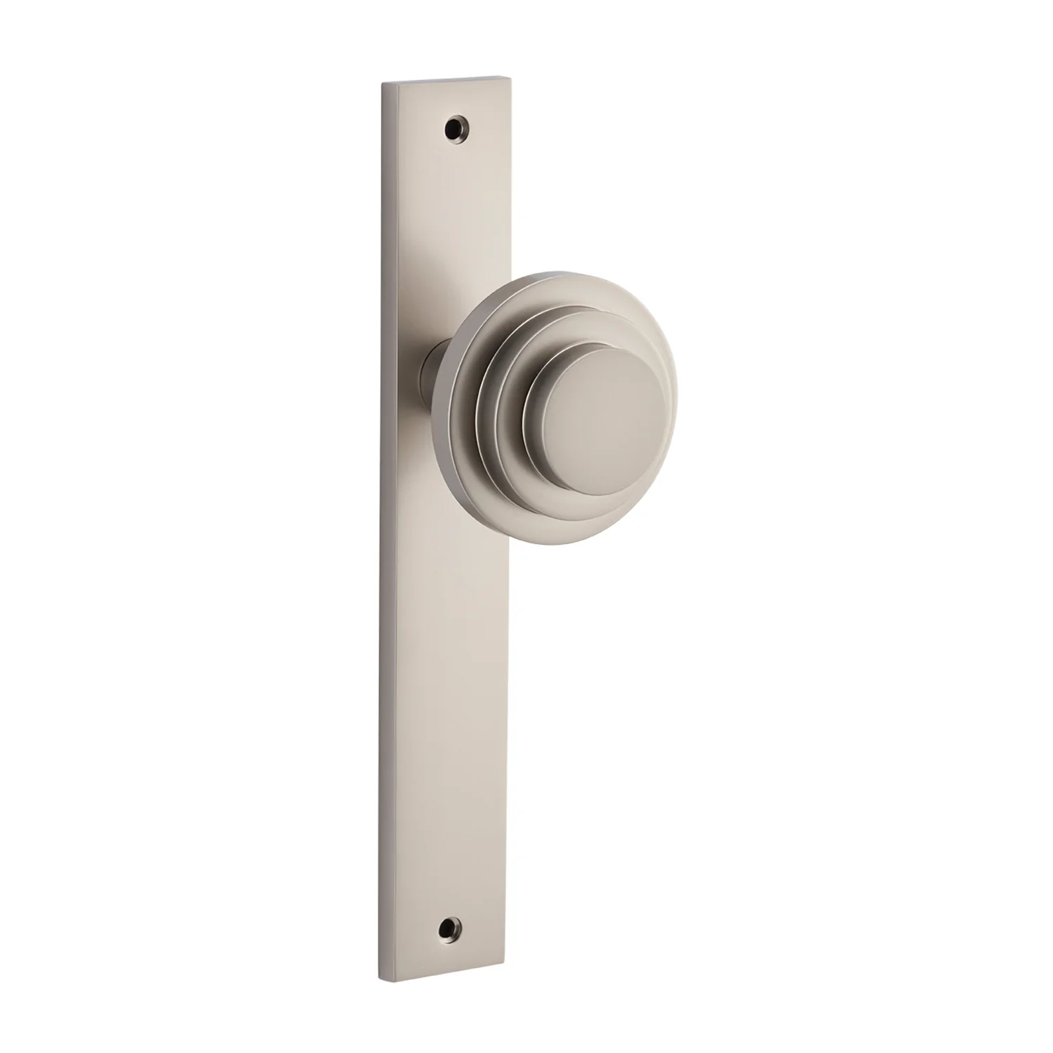 Bankston Sans Arc Zzzigurat Door Knob on Rectangular Backplate - Image 8