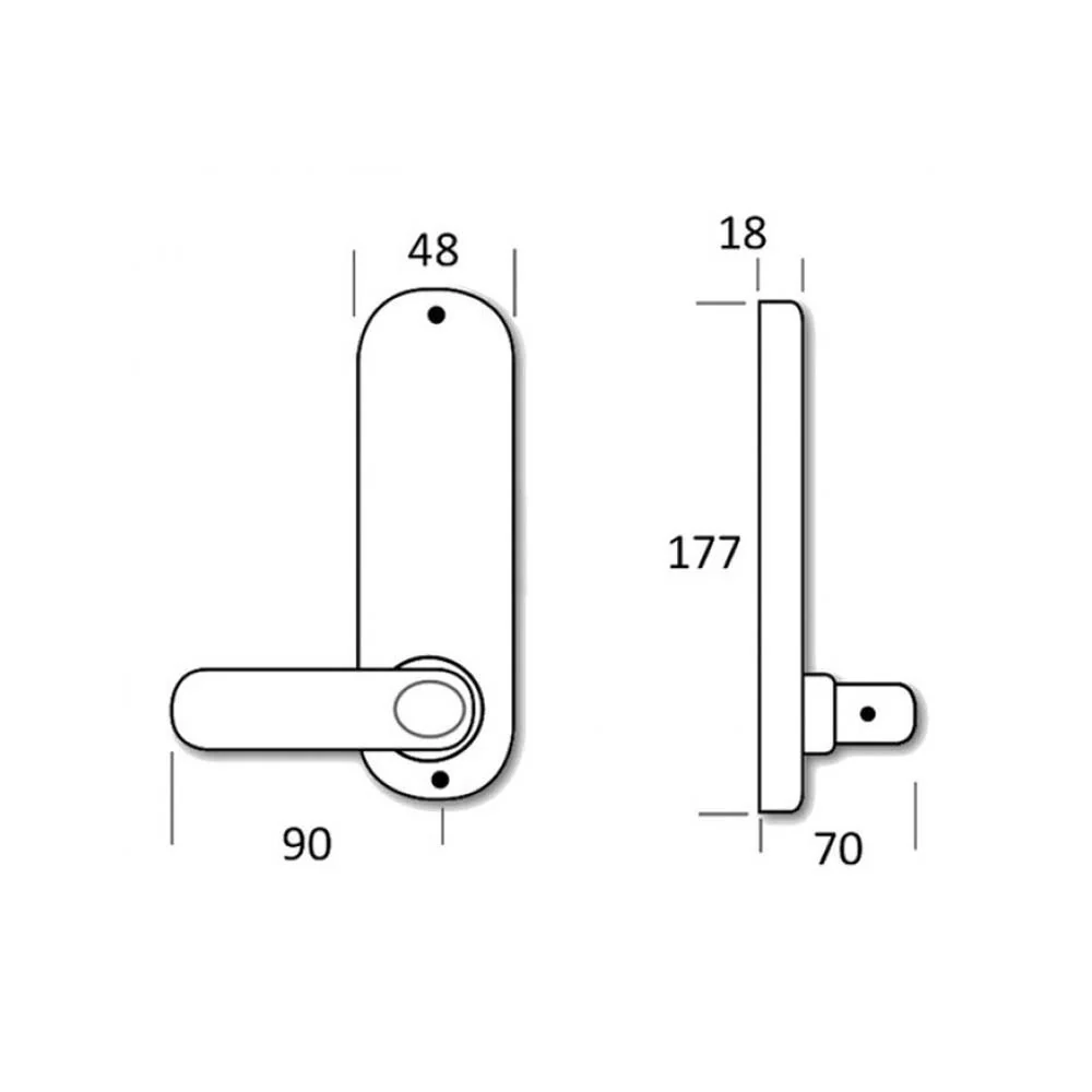 Borg Digital Door Lock Lever Keyless Marine Grade Chrome Plate BL5201MG - Image 3