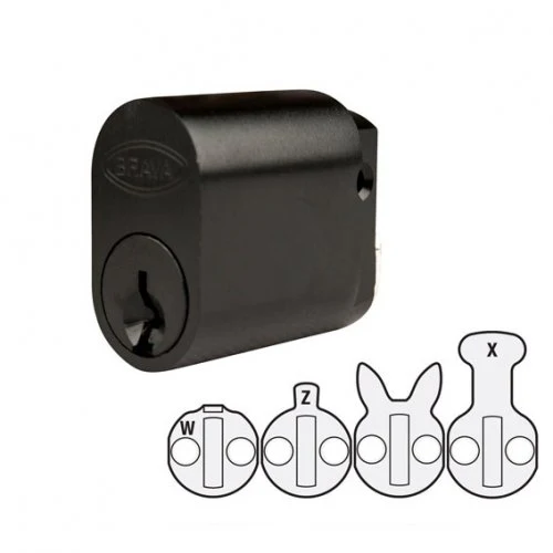 Brava 570 Oval Cylinder X W Z & Rabbit Cams 6 Pin KA Matt Black 5070XBLKKA1 - Image 2