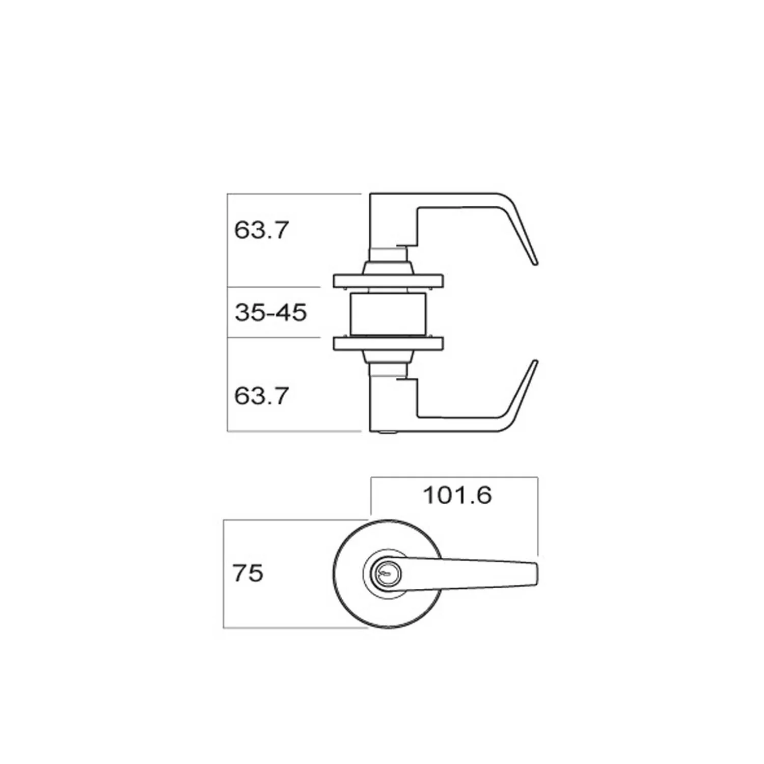 Brava Metro Classroom Lever Set Fire Rated 70mm Satin Chrome EL6012SC70 - Image 2