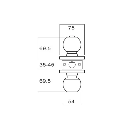 Brava Metro Glass Door Knob Set EA3711AC70 Fire Rated 70mm Backset AC - Image 2