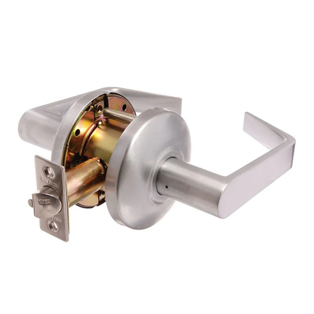 Brava Metro Passage Door Lever Set Fire Rated 70mm Satin Chrome EV6082SC70