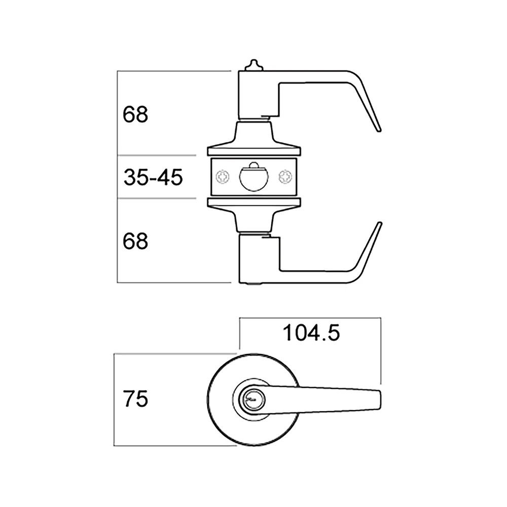 Brava Metro Passage Lever Set Fire Rated 60-70mm Satin Chrome RH6082SC - Image 2