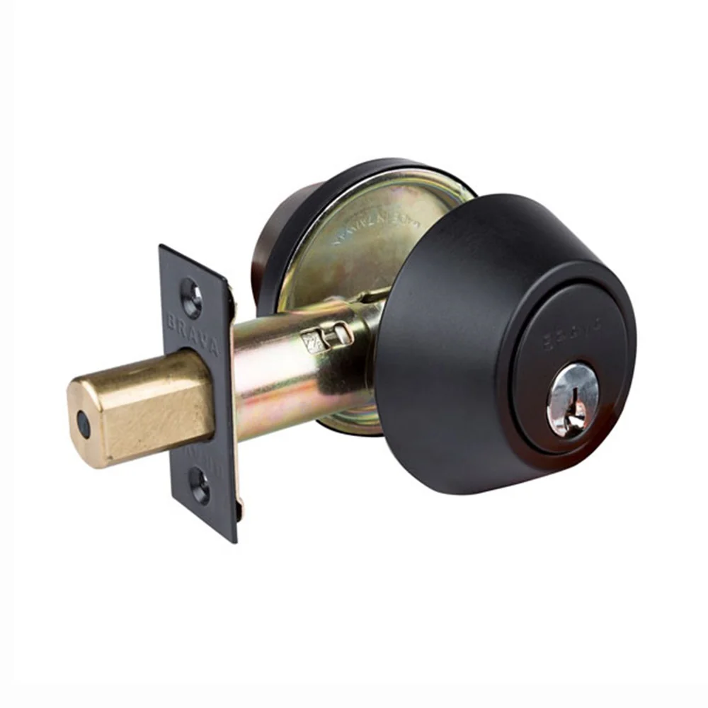 Brava Urban Deadbolt Double Cylinder 60/70mm Backset Matt Black D3X92DP - Image 2