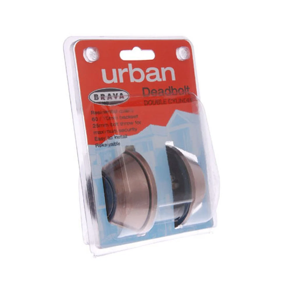Brava Urban Deadbolt Double Cylinder 60/70mm Antique Copper D392DP - Image 2