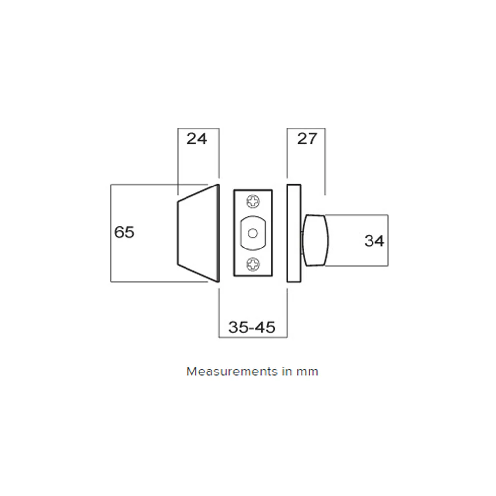 Brava Urban Deadbolt Single Cylinder 60-70mm Backset Polished Brass D371B - Image 2