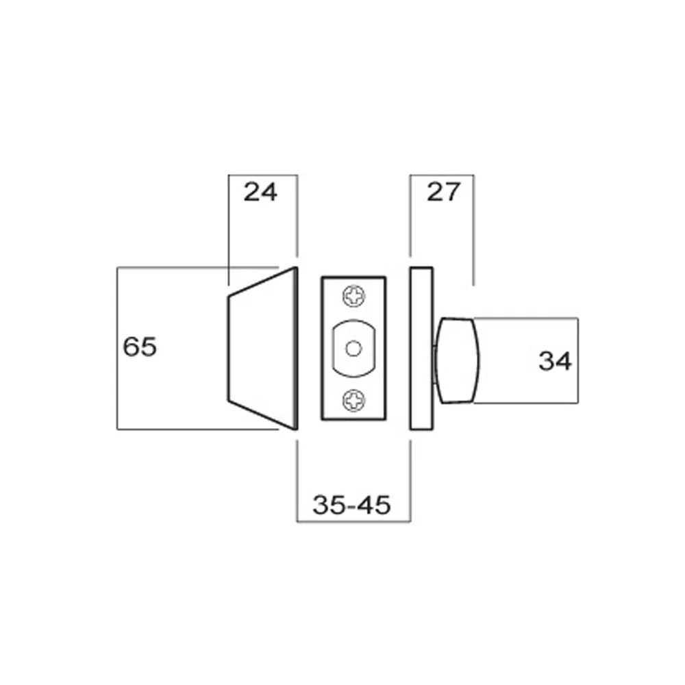 Brava Urban Deadbolt Single Cylinder 60/70mm Polished Stainless Steel KD D331B - Image 2