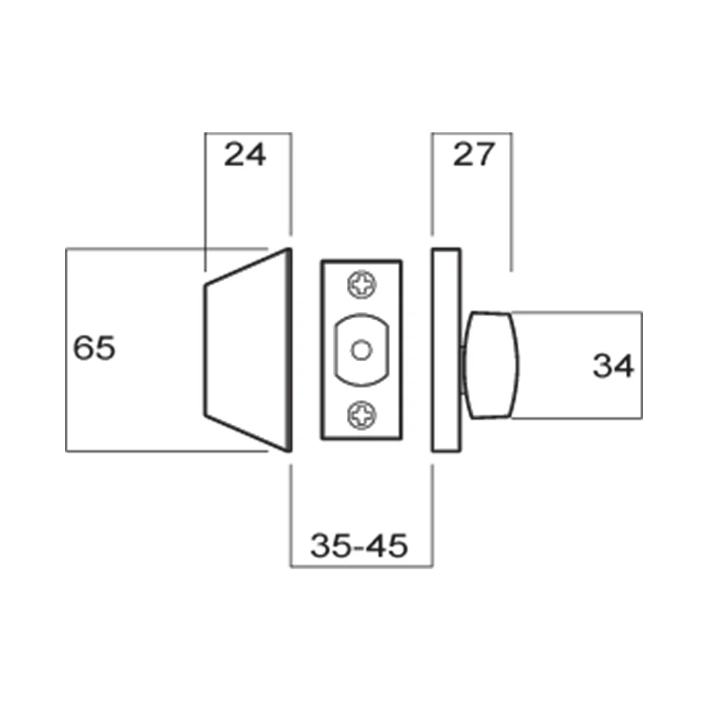 Brava Urban Heavy Duty Single Cylinder Deadbolt Matt Black D3X91 - Image 2