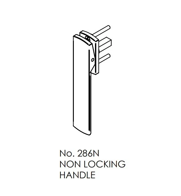 Brio 286NSS 286 Non-Locking Handle Set Satin Stainless - Image 2