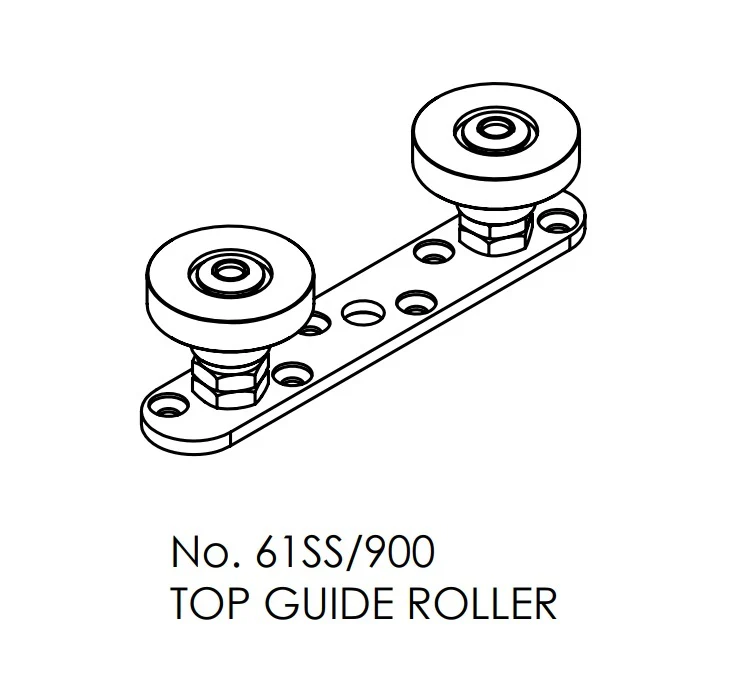 Brio 61SS900 900 Series Anti-Rattle Adjustable Top Guide Roller Stainless Steel