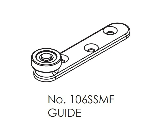 Brio 96 Series Edge Fix Guide 106SSMF For Top Hung Sliding Panels Nylon Bearing