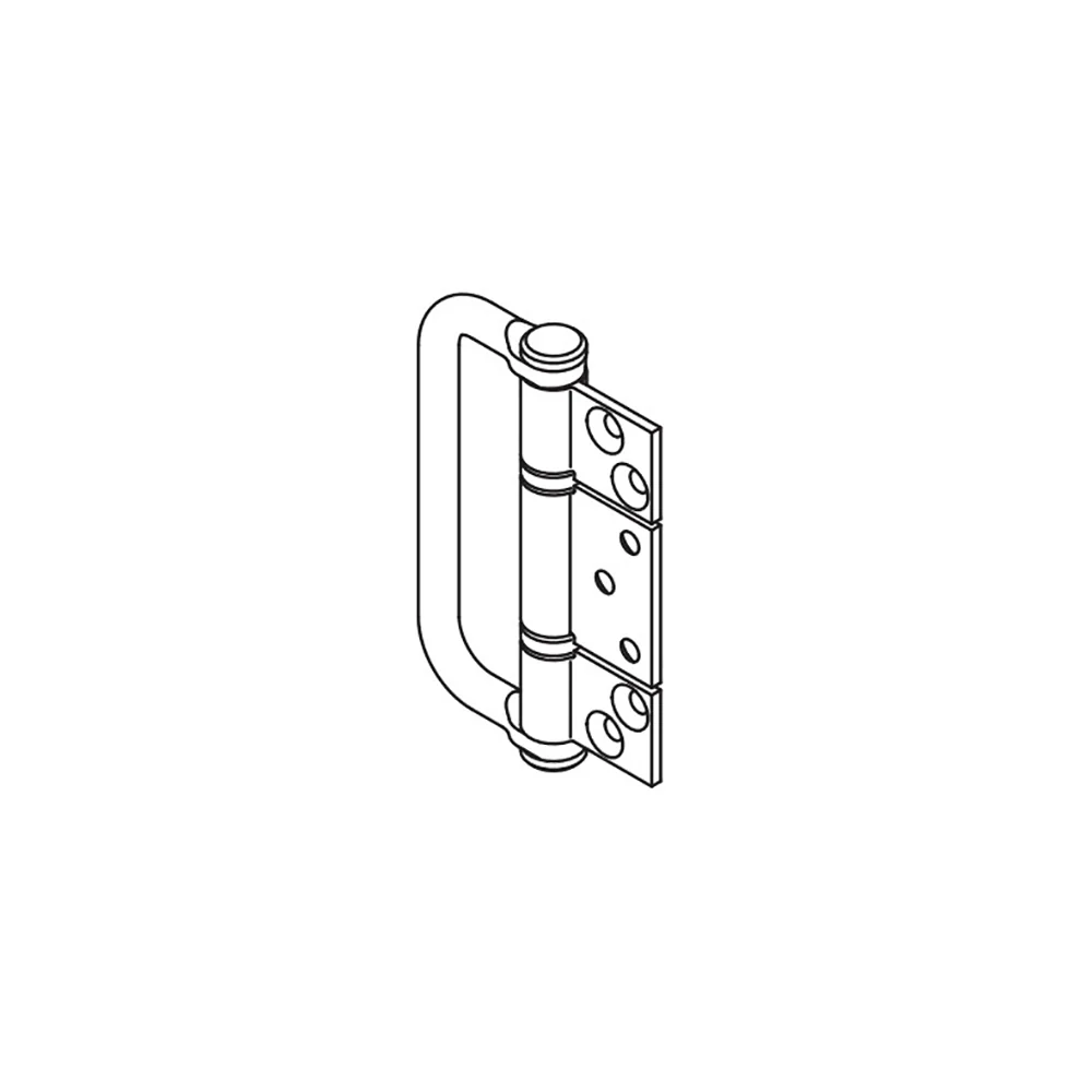 Brio Intermediate Hinge Handle - Available in Polished Brass and Satin Stainless Steel - Image 2